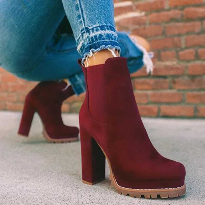 High Quality New article ankle boots ck leopard slip short boots Wengao H platform shoes womens boots Plus 43 T241113