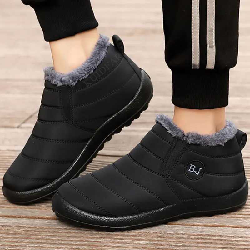 High Quality Warm boots snow fur warm shoe platform slider new shoes ten thousand ankle boots waterproof flat bottom Botas Mujer winter boots Fem