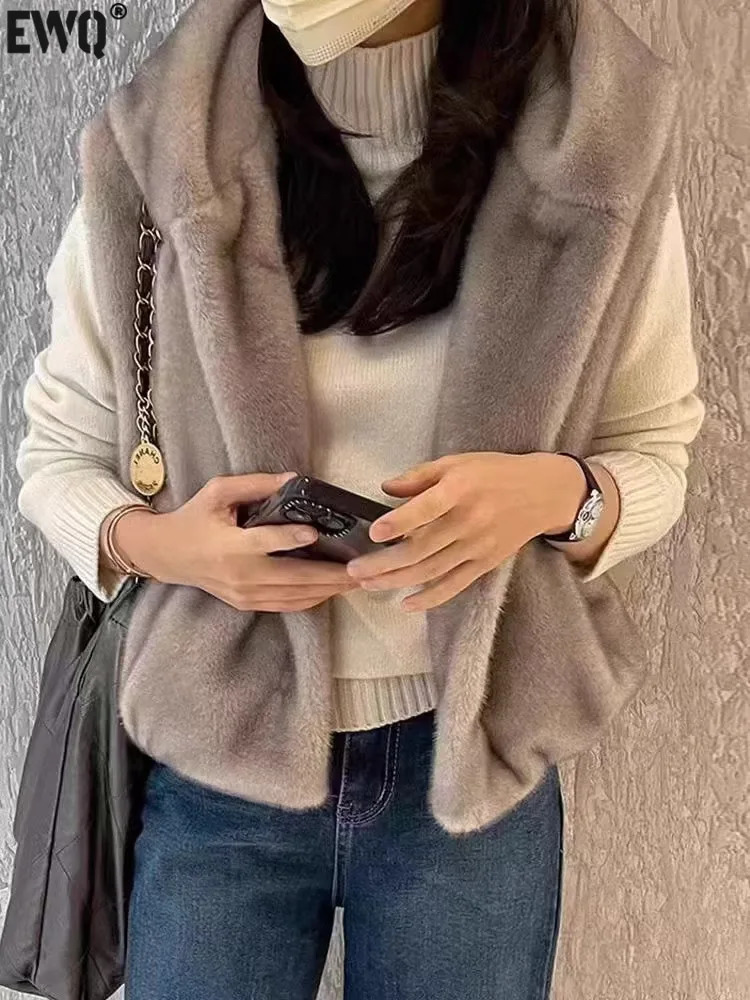 Home>Products>Thick and Warm Sleeveless Hooded Artificial Mink Fur Loose Sweet Wool Vest Coat Womens Jacket Autumn/Winter 16O2426 241111