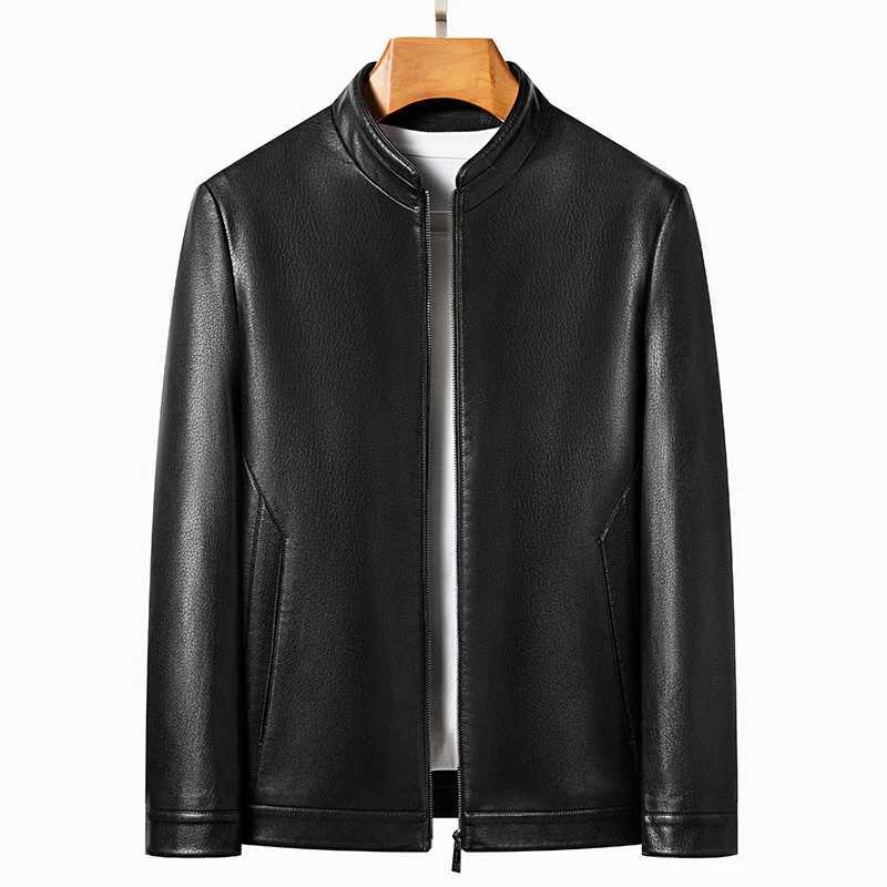 YN-2336 Spring/Summer New Mens Natural Sheepskin Jacket Plain Collar Youth Senior Leisure Coat Motorcycle W241113