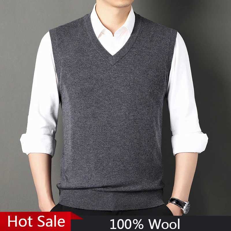 100 laine tricoté pull gilets pulls 2023 automne/hiver mode gilet pulls pull hommes vêtements Chaleco Hombre Pull Homme LX241114