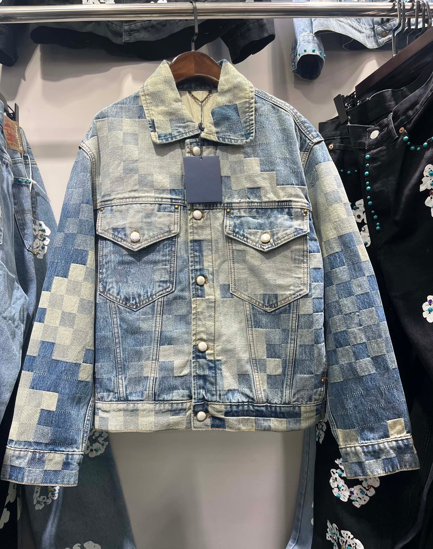 24SS Autumn and winter paris italy denim jackets Casual Street Fashion Pockets Warm Men Women Couple Outwear free ship l0414