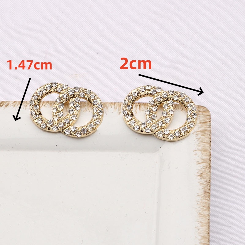 1CMixed Simple 18K Gold Plated 925 Silver Luxury Brand Designers Letters Stud Geometric Famous Women Round Crystal Rhinestone Pearl Earring Weddi-image-942916663