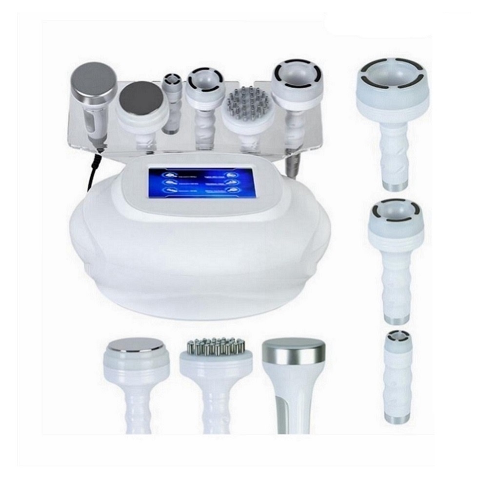 6 en 1 RF Radio Fréquentiel Beauty Equipment with 80k cavitation, vide ultrasonic Slimming Skin Care Masger pour la réduction des graisses, le co