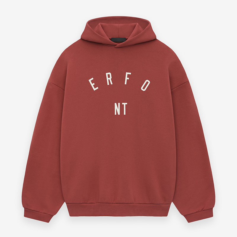 Unisex Oversize Arc Letter Print Fleece Hoodie - Warm, Thickened Streetwear Hooded Sweatshirt for 24 Fall & Winter 1114
