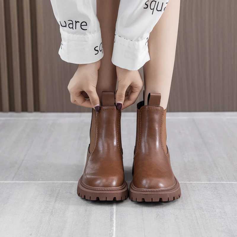 High Quality AIYUQI Wens Boots Genuine Leather New Autumn Winter Fi Wens Ankle Boots Mart Boots Women WHSLE MTO T241113