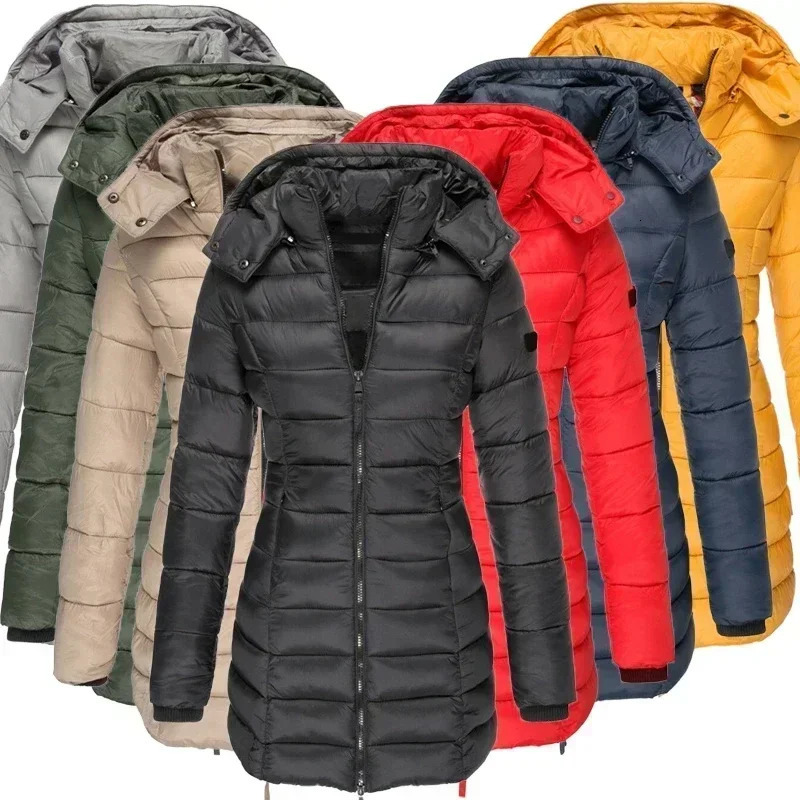 Womens Long Thickened Warm Jacket Coat Down 241113