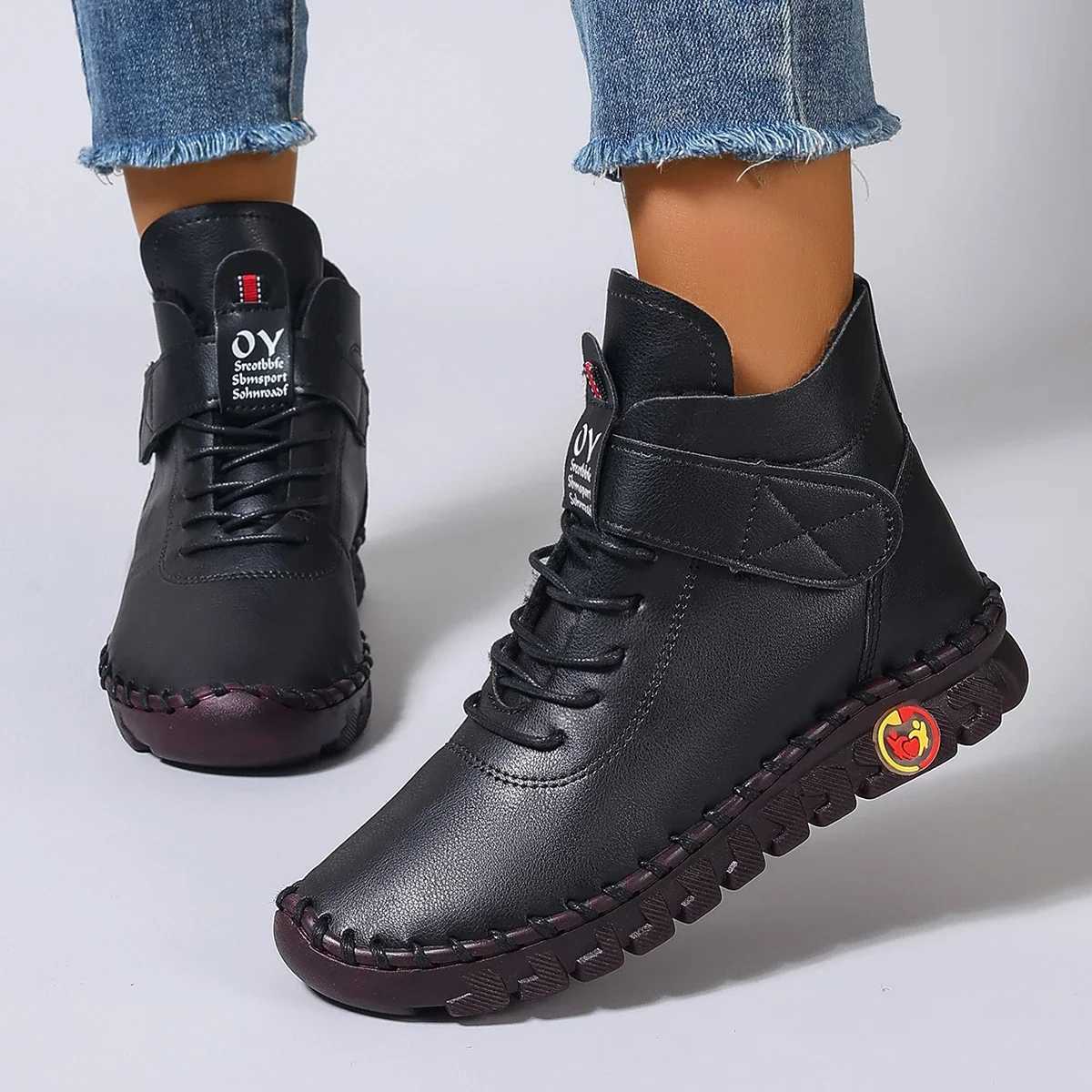 High Quality New autumn warm shoes cross warm boots Fi short P daily boots warm S round toes keep warm ankle boots T241113