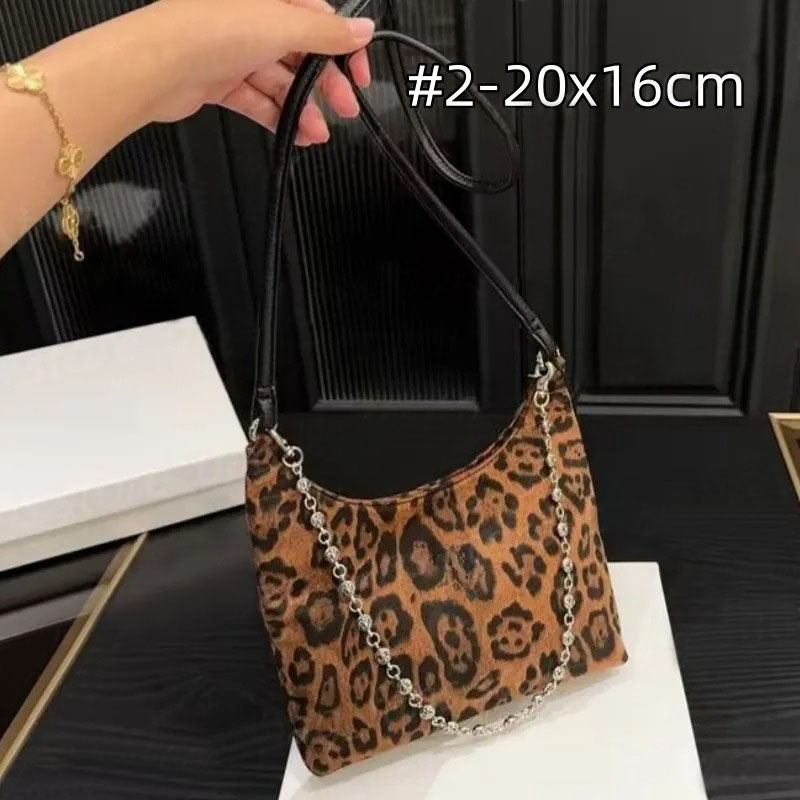 Sacs à main de créateur de mode pour femmes sacs shouler en daim avec motif de léopard sac de bowling festival cadeaux