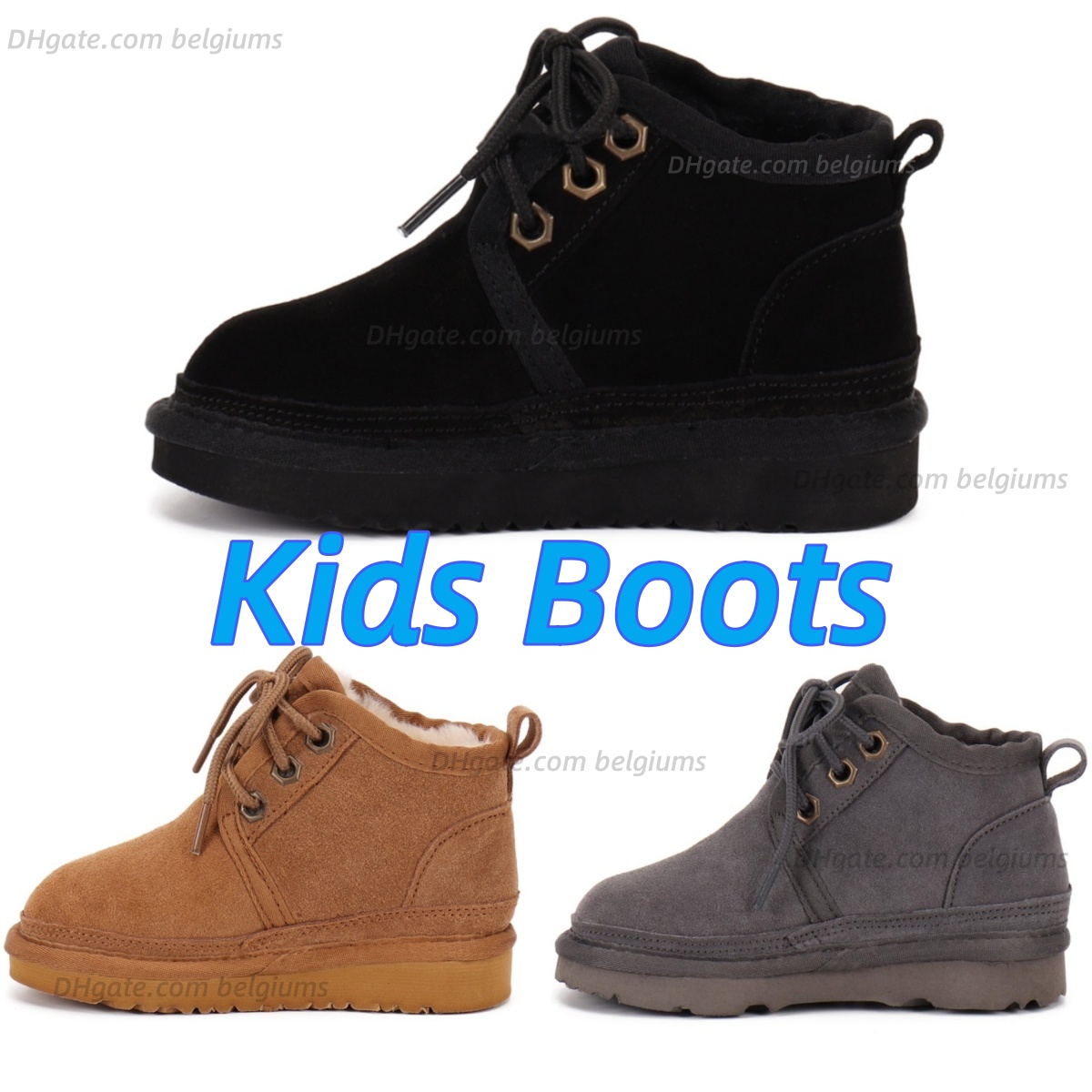 Kids Boots Boys Girls Designer Shoes Australia Winter Mini Snow Boot Classic Toddler Children Booties Neumel Chestnut Black Grey Warm Outdoor siz-image-969375737