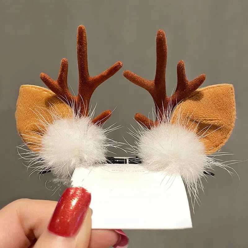 Filles du Nouvel An de Noël épingle de cheveux en peluche enfantins