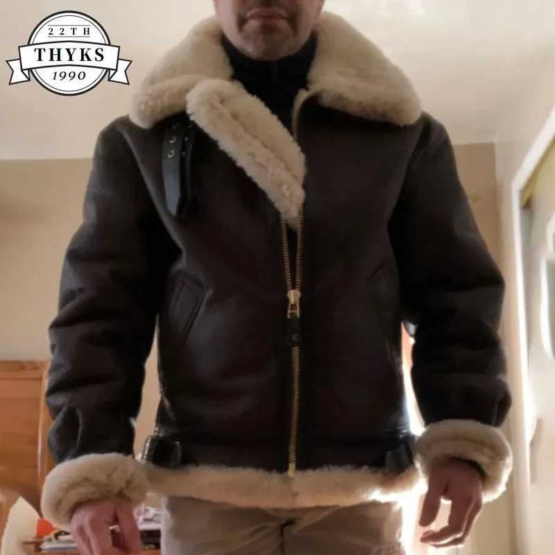 Nouvelle veste en cuir rétro pour hommes zippe décontractée épaissie de fourrure chaude parkas intégrée veste en plein air veste punnet 5xl w2411