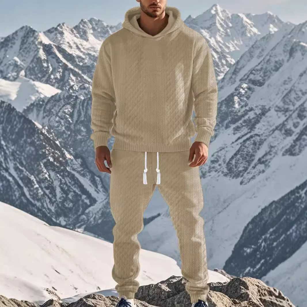 Hommes à capuche pour hommes Ensemble de pulls à capuche et sweat à capuche sweat à capuche Vêtements thermiques de printemps