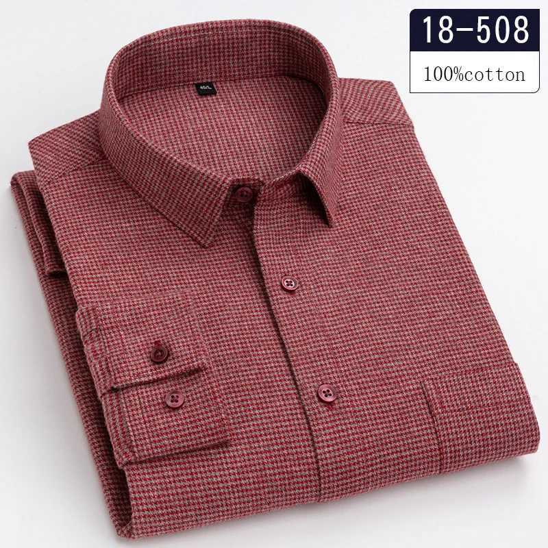 Luxe de haute qualité 100% chemises complètes en cochon de coton pour hommes mitans de chemise décontractée à manches longues à manche