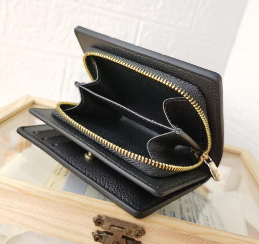 New V6 Zippy designer wallet luxury Women coin purse business card holder chain Man Designer pouch Embossed Card Holder small wallets travel Clutch