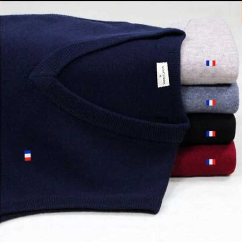 Hommes 100% coton gilet sans manches pull en tricot à capuchon en V V. gilet à col