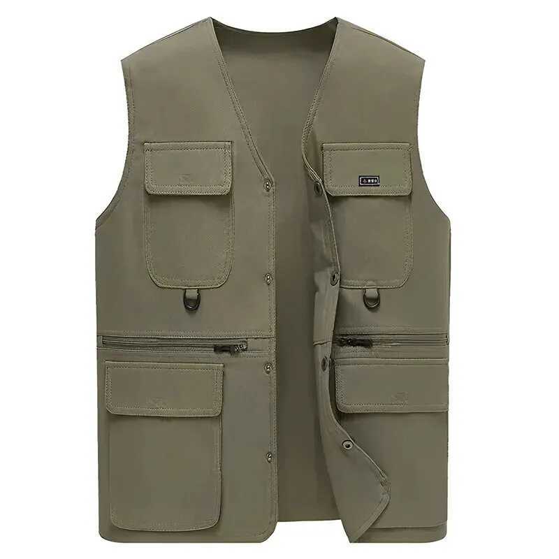 NOUVEAU 2024 MENS MENS SPRING ÉTÉ AUTOMNE MINEUR AUTOMMES MULTI-POCHE Veste gilet de pêche à la mode décontractée LX241114