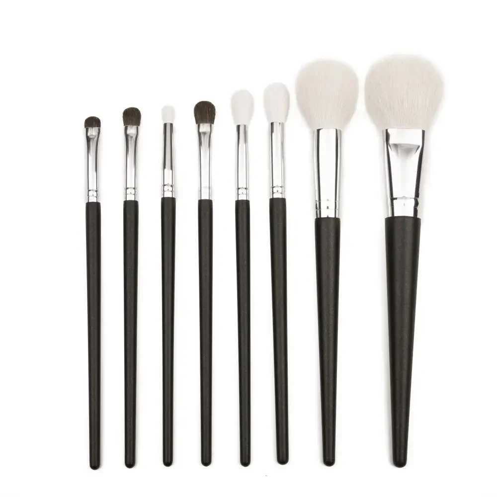 ONE ORCHID Pro 8 Pcs Goat Hair Powder Highlighting Makeup Brushes Pencil Tapered Crease Blending Shader Eyeshadow Cosmetic KitXJ241113