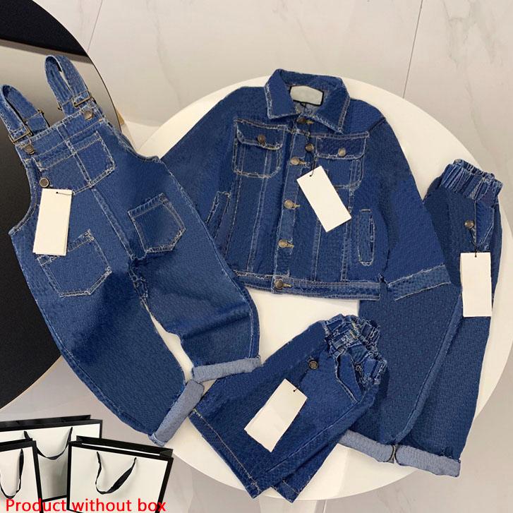 Designer Kids Sets Girl Boy Denim Jacket Outwear Top Jeans Mode Fashion Classic Sauthoue Shorts bébé veste pantalon 4 styles Costumes