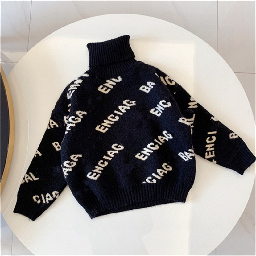 High quality baby pullover Autumn and Winter Children&#039;s warm letter printed pullover clothing size 90cm-150cm a18-image-965135948