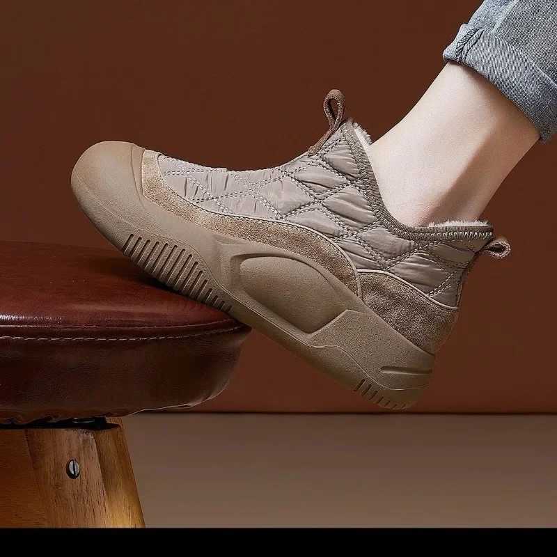 Chaussures pour dames de haute qualité Hot S Ankle Wens Boots Fi Toe Round Boots occasionnels Wen Winter Plus Veet pour Wen Warm Shoes T241113