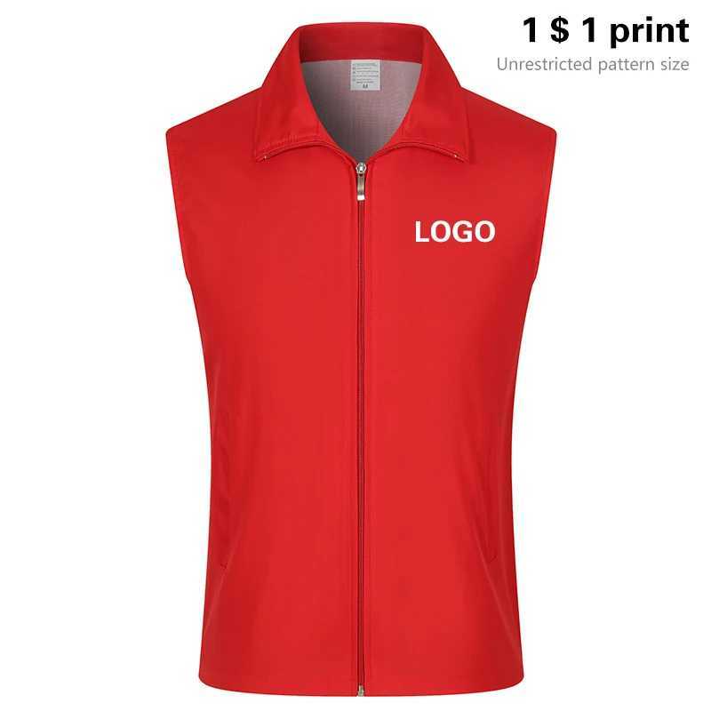 Été Nouveau sans manches mince Activité de gilet respirant Volunteer Gest Impression personnalisée Texte de marque Universal Men and Women 4xl LX