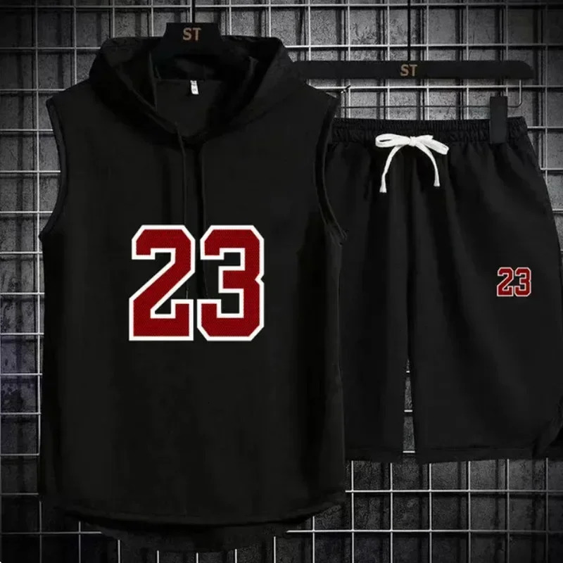 Été pour hommes en deux pièces Tshirt décontracté et short hommes Femmes Sports Suit Fashion Mode à manches courte Tshirt à capuche 241113