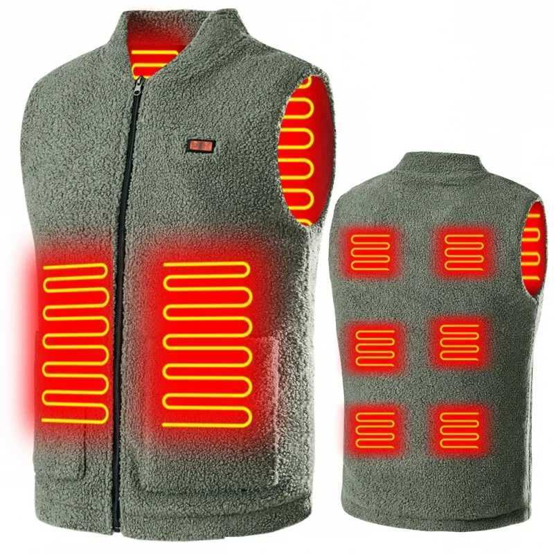 Hiver USB Viete chaude à 3 vitesses Température réglable Velles auto-chauffantes Sans manches lavables Sports extérieurs Veste chaude W241113