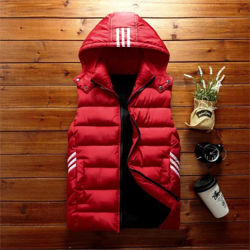 Veste à manches en coton pour hommes d'hiver