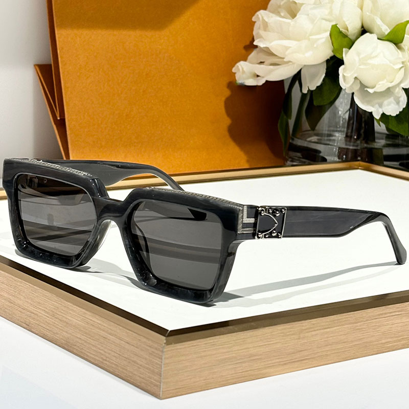 2025SS official latest color M96006WN fashion sunglasses millionaire square frame high quality classic retro decorative glasses 1165W temple posi