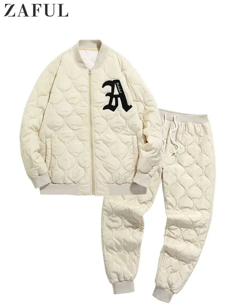Parcours pour hommes LETTRE MEN BRODERIE VACHEMENT DE BASEALL à fermeture éclair avec pantalon Set Two Piece Beam Feet Pantal Pantalon Suits 2411