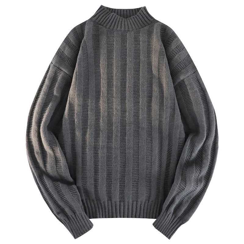 2024 autumn/winter loose work collar sweater vest solid color casual mens sweater loose all trend clothing W241113