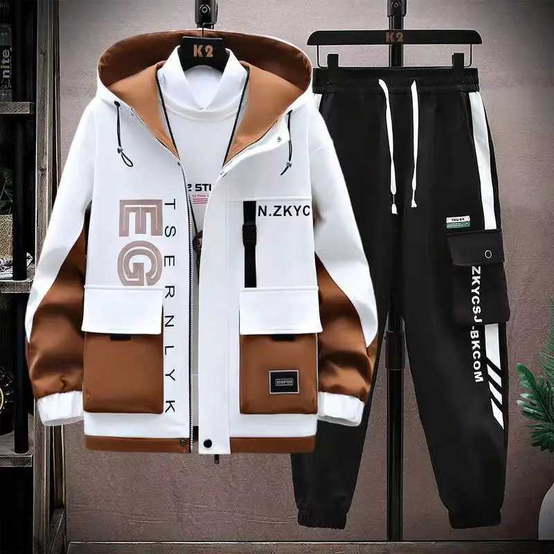Hommes mens mens printemps et automne veste à capuche décontractée épissage de veste chaude veste pour hommes de haute qualité