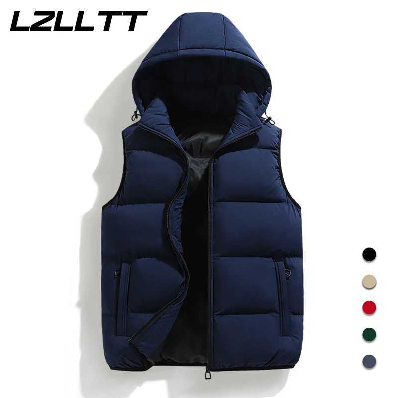 Men d'automne épaississant les gilets sans manches en coton veste manchettes Hiver Hiver Chapeau détachable Diswear Waigcoat Veste Veste Veste mâ