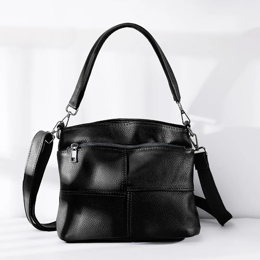 High Quality Genuine Leather Womens Handbag Soft Ladies Shoulder Crossbody Hobo Bag y Commuting Underarm 241111