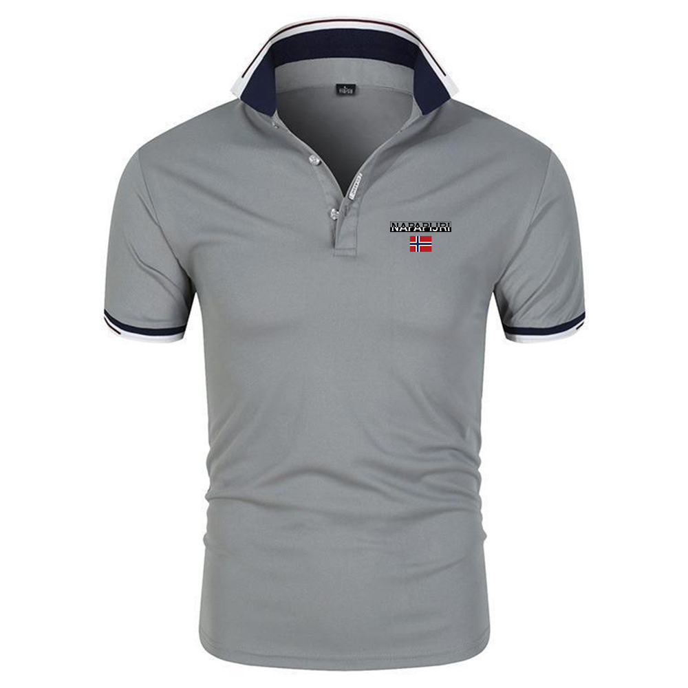 2024 Summer New Men's Lapel Anti-pillin Polo Shirt Embroidered Short Sleeve Casual Business Fashion Slim Fit Polo Shirt for Men-image-965476635