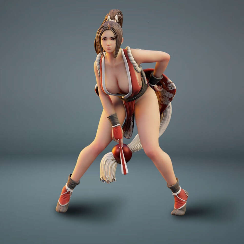 Anime Manga 1/24 Scale 75mm Miniatures GK Resin Figures Model Kit the King of Fighters Mai Shiranui Unassembled and Unpainted Statuettestoys-image-965546833