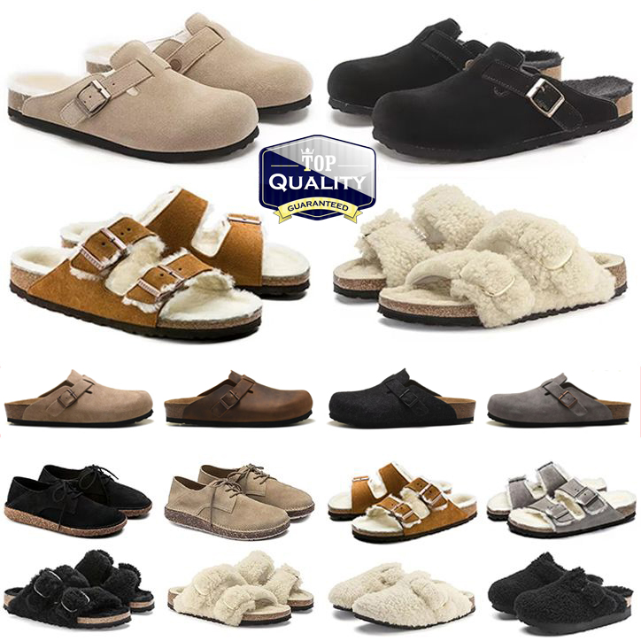 Sandales de créateur pantoufles hommes femmes été hiver fourrure plat noir diapositives en cuir daim plage pantoufle chaussures chambre maison sa