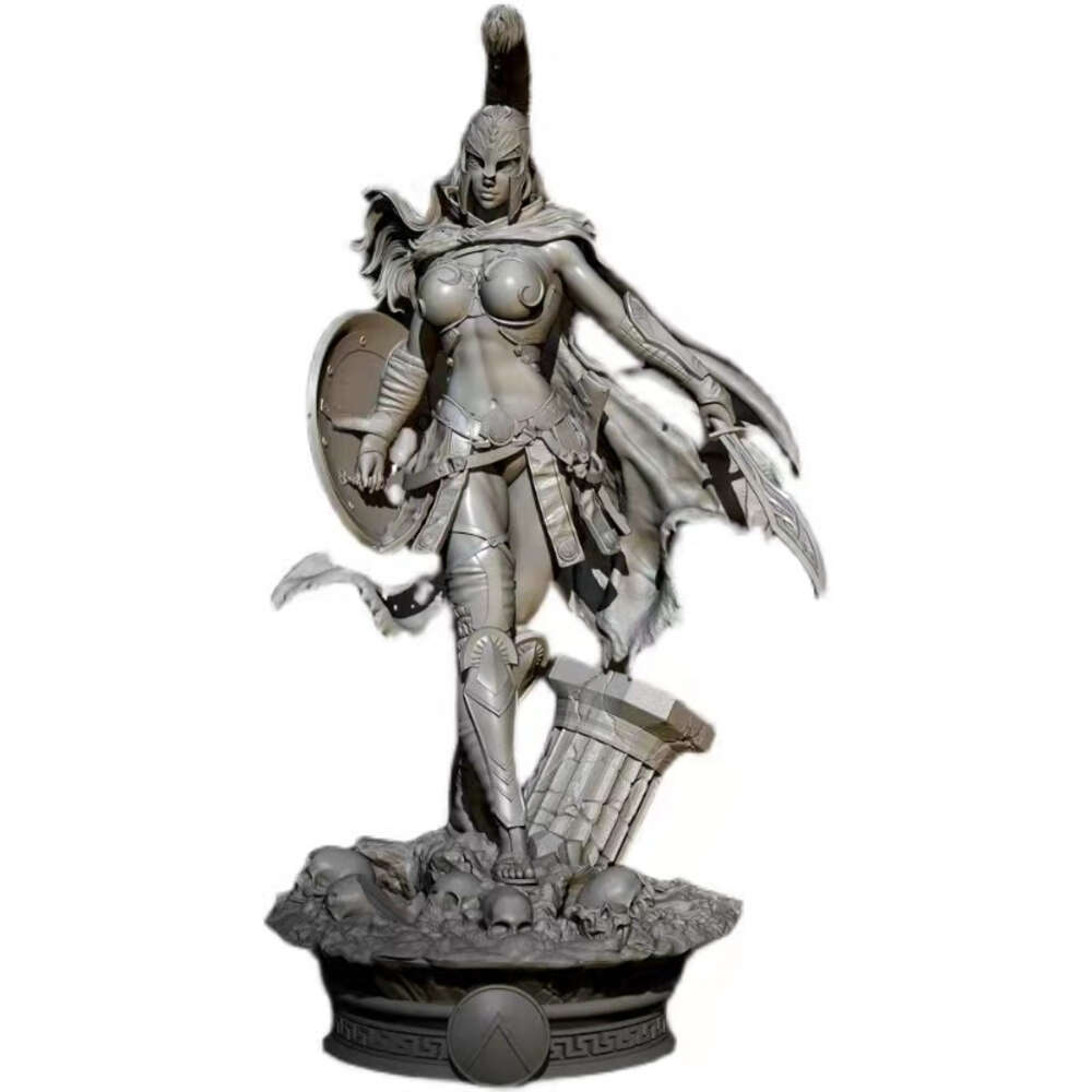 Anime Manga 110mm 1/24 Scale Spartan Female Warrior Armed Scene Statue Resin Model Kit Miniatures GK Unassembled and Unpainted Ama Toys-image-965533017