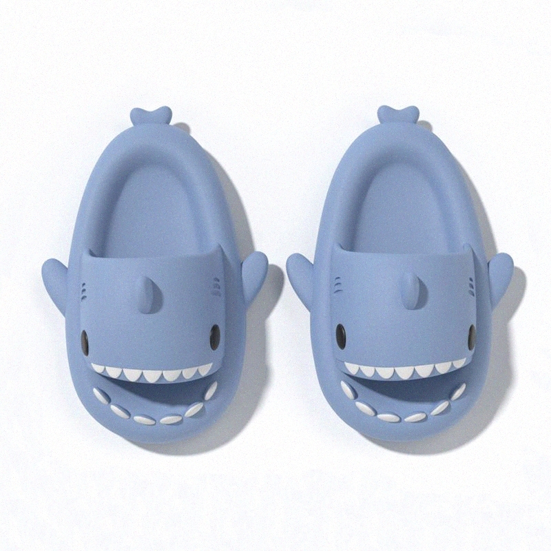 shark Summer Slippers Sliders Men Women Kids Slides Pink Blue Grey Memory Foam Sandals Soft Thick Cushion SlipperitOa#