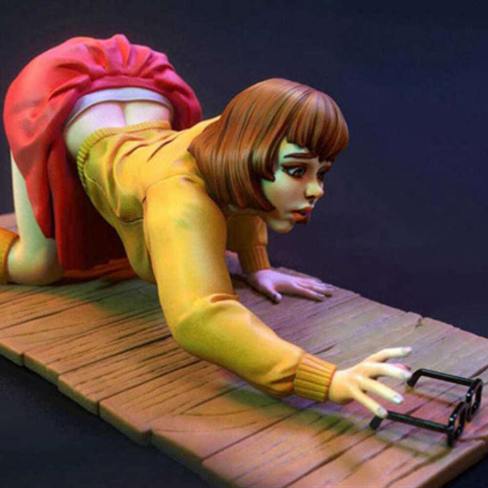 Anime Manga Girl Looking for Glasses Diy Resin Figure 1/24 Scale Assemble Model Kit Unassembled Amas Unpainted Statuettes Toy-image-965536836