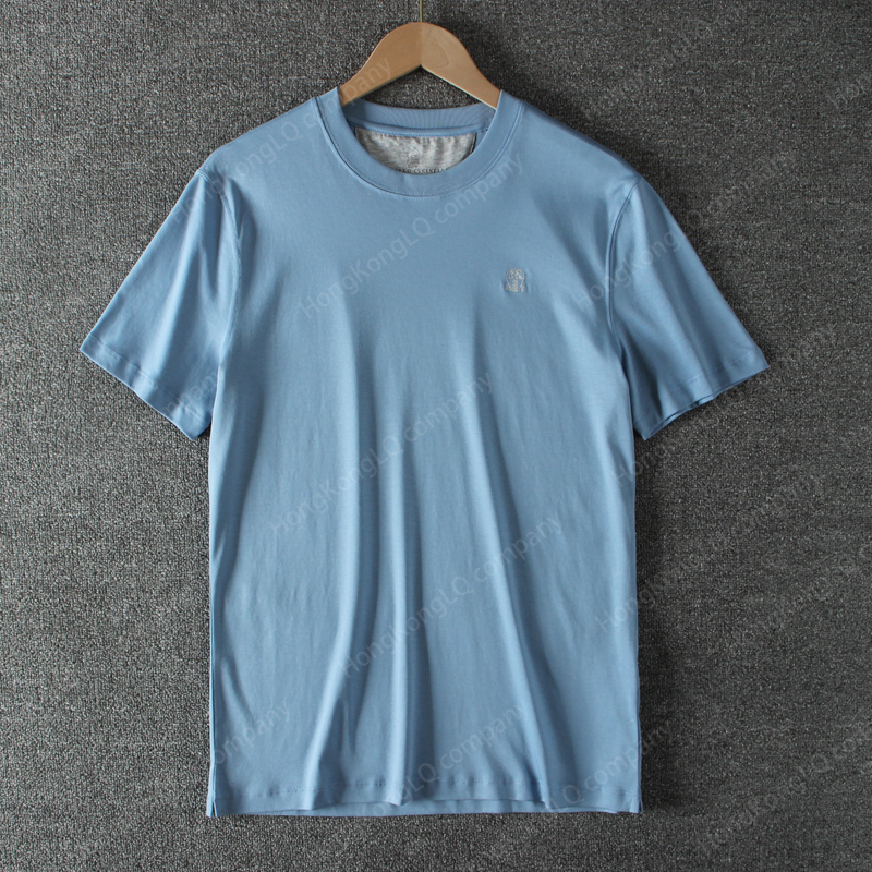 Men T Shirt Spring and Summer Cotton Round Neck Short Sleeve Tshirt for Man B1289