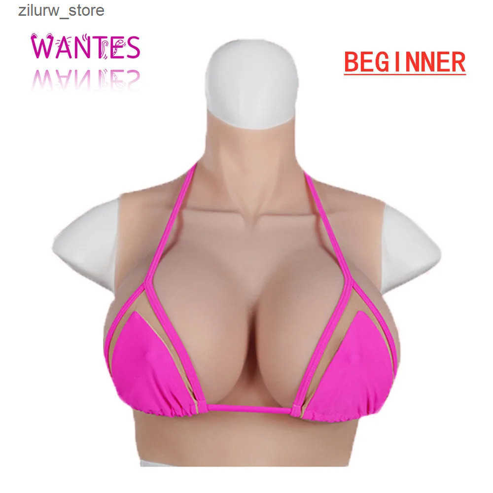 Breast Form WANTES Crossdress for Men Beginners Fake Silicone Breast Shape Giant Chest A/B/C/D/E/G/H Cup Transgender Drag Queen Shemale Cosplay L-image-1033017832