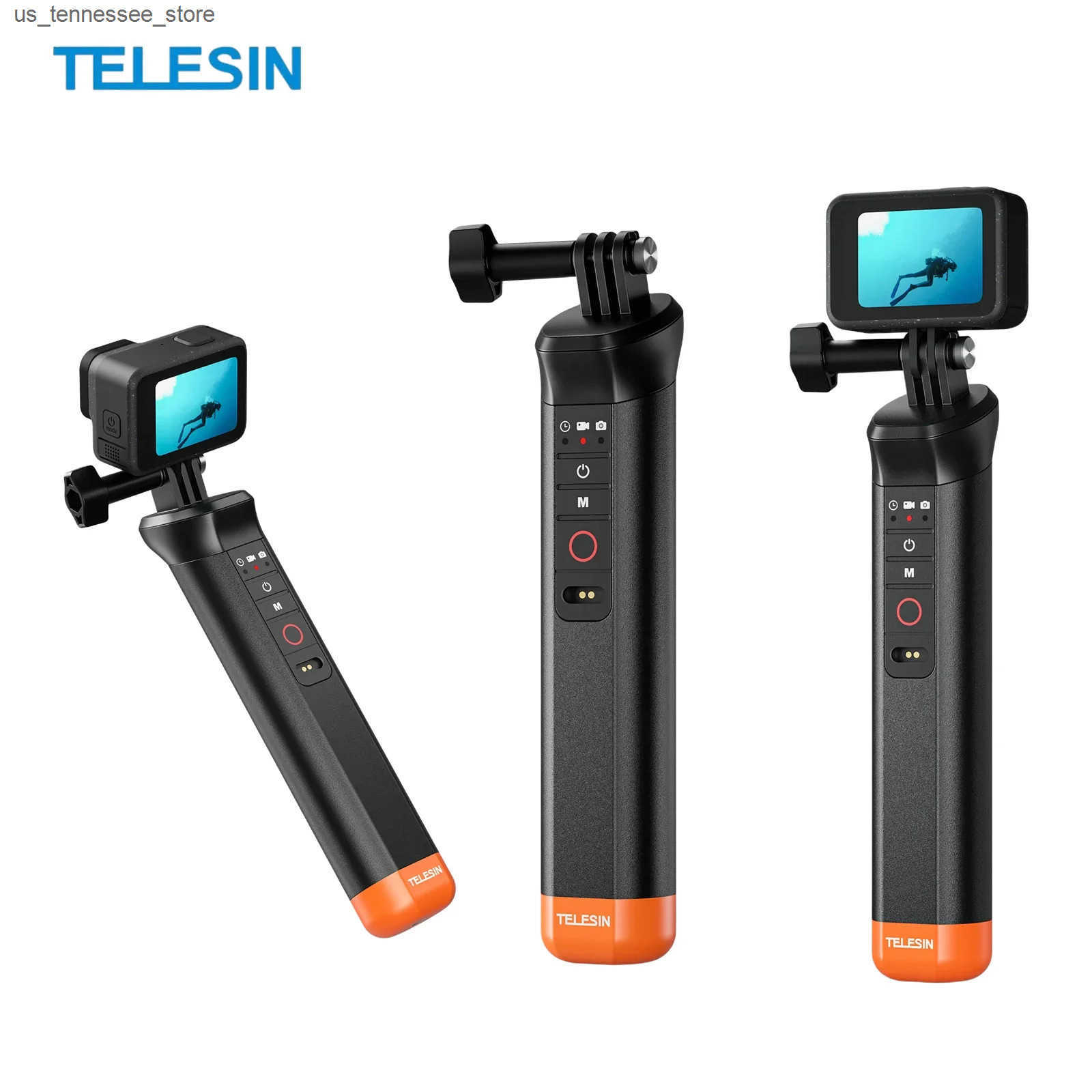 Selfie Monopods TELESIN floating handle with wireless remote control suitable for Hero 13 12 11 10 9 waterproof monopod action camera accessories-image-1032961143