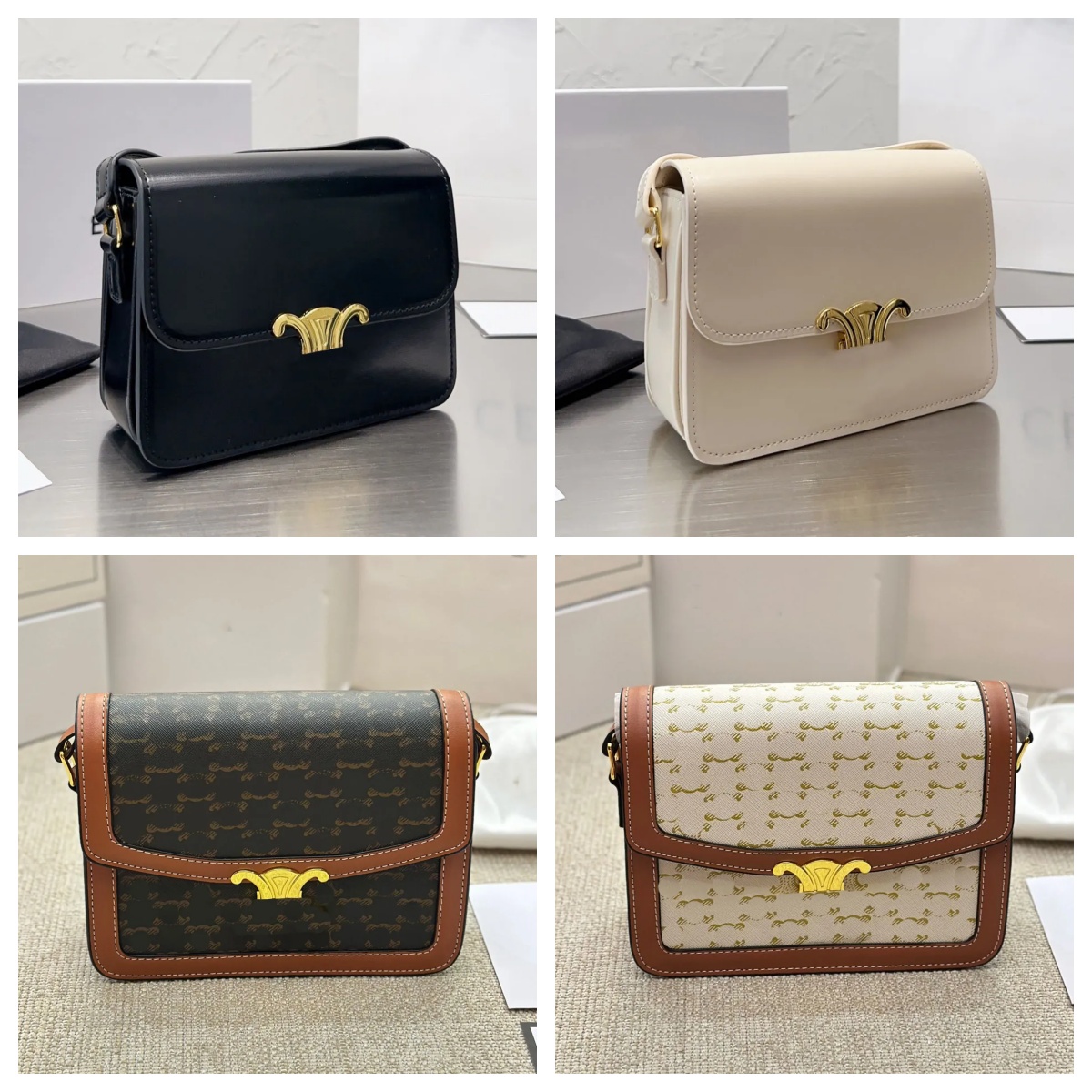 Designer bag teen triomph Women crossbody bag Genuine Leather Shoulder bag High quality Classic Luxury teen Wallet ladies Retro Fashion Saddle bag 