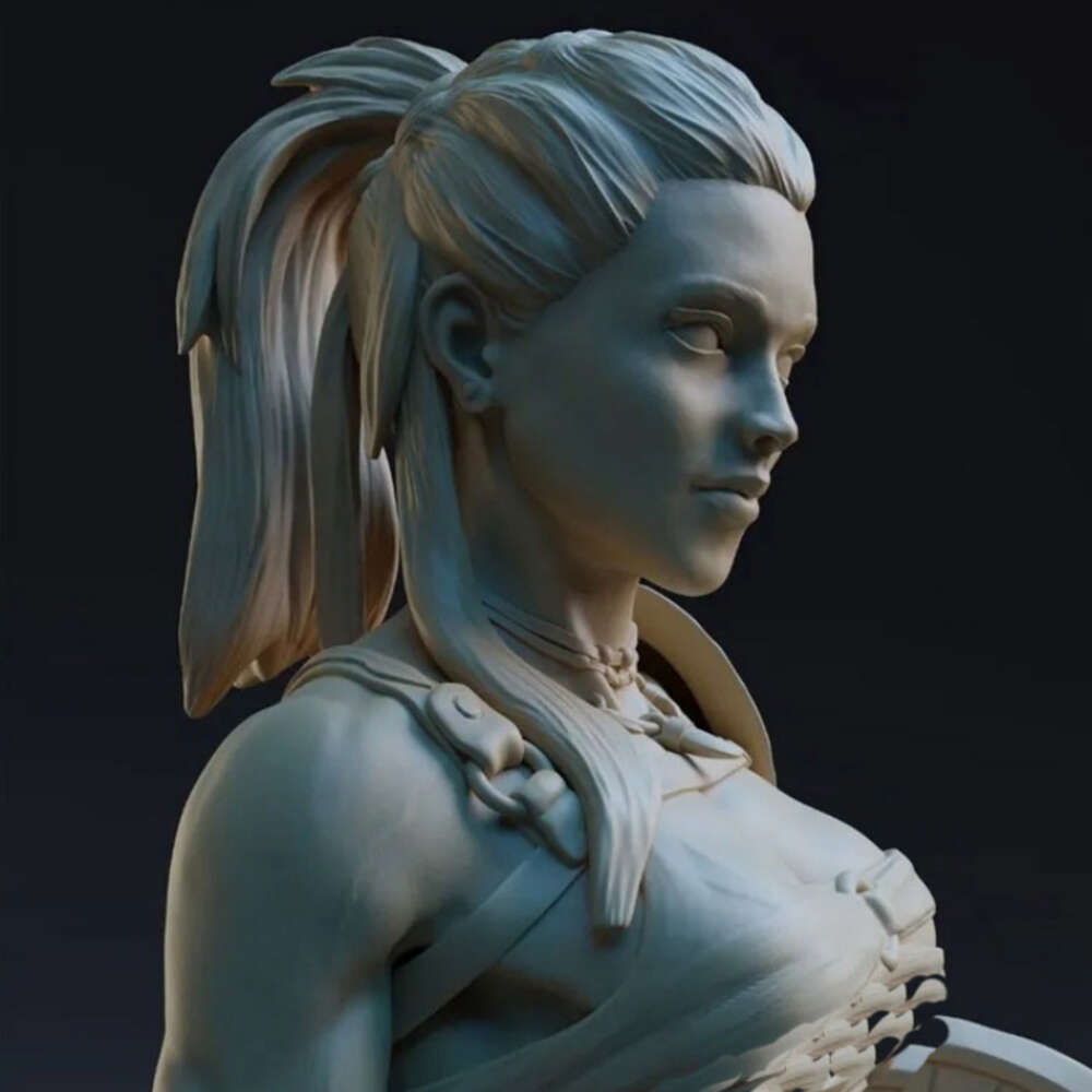 Anime Manga Female Warrior Diy Resin Figure 1/24 Scale 75mm Vertical Height Assemble Model Kit Unassembled Amas Unpainted Statuettes Toy-image-965551935
