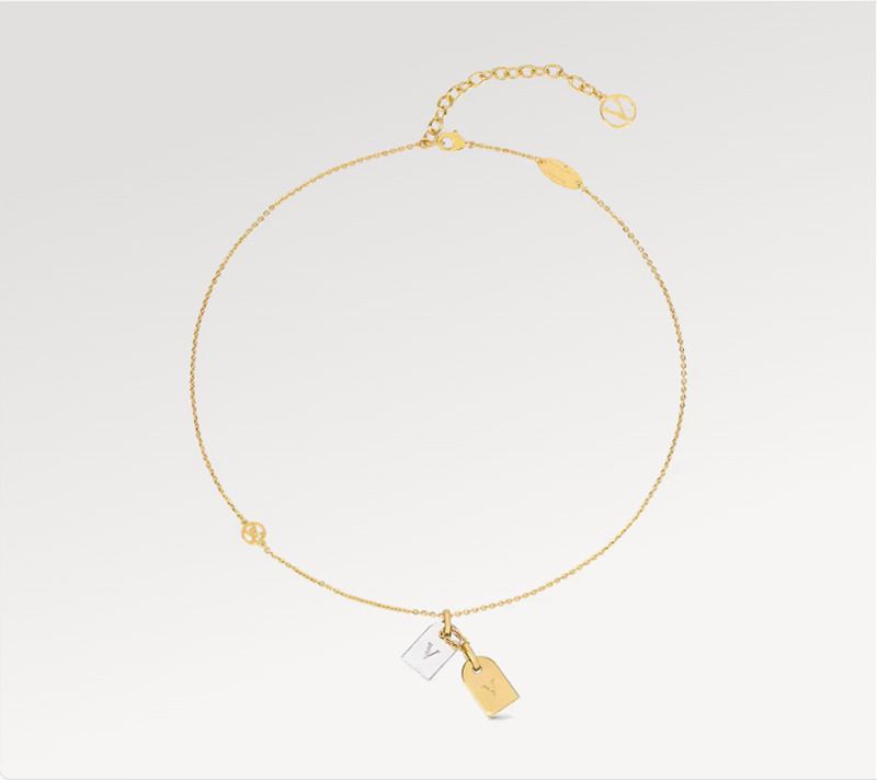 Avec boîte de luxe collier de créateur bijoux double étiquettes pendentif colliers femmes noël saint valentin cadeaux d'anniversaire