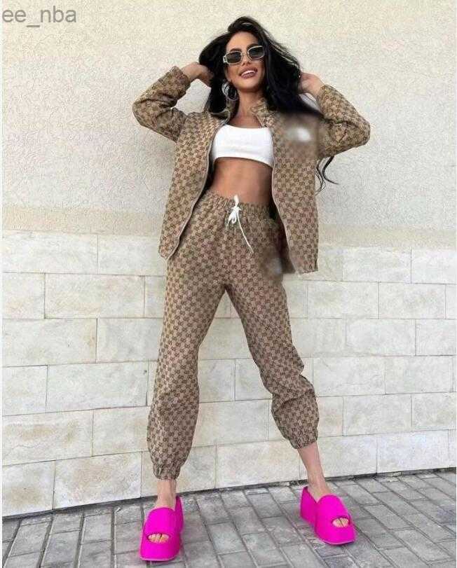 letter printed jogging Suits tracksuits designer Sportswear zipper jackets and Jogger pants embroidery clothes for women Two Peice set Outfits