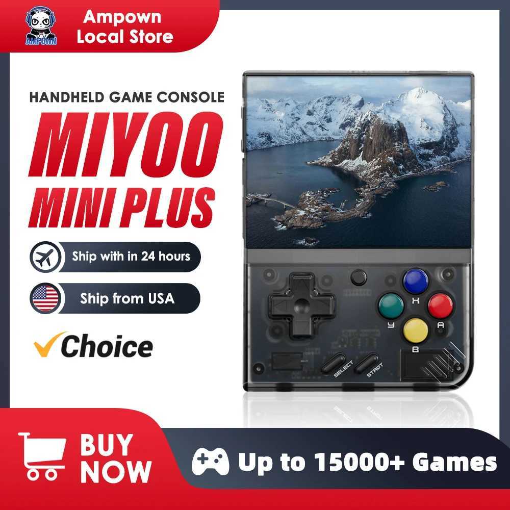 MIYOO Mini Plus portable retro handheld game console V2 Mini+IPS Sn classic video game console Linux system childrens gift Y241115-image-1033114305