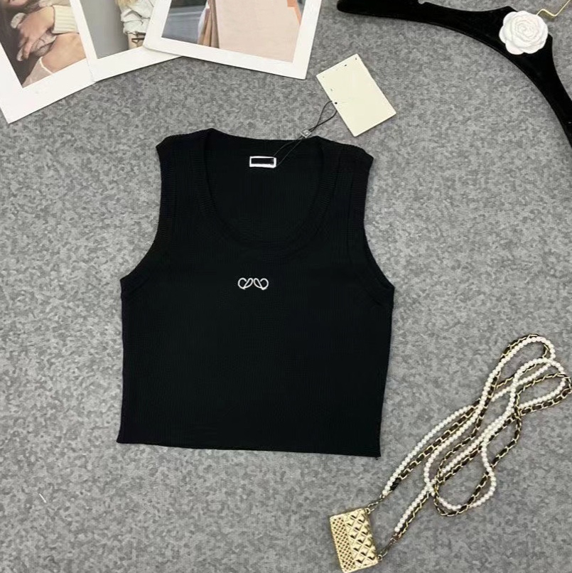 Designer tanks Womens sleeveless vest designer t shirt summer vests knitted tank top lo embroidered bikini short Tshirt Knitted Tanks-image-966010777